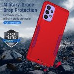 Wholesale Heavy Duty Strong Armor Hybrid Trailblazer Case Cover for Samsung Galaxy A73 5G (Red)