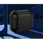 Wholesale Heavy Duty Shockproof Armor Hybrid Protective Case Cover for Apple Airpod 3 (2021) (Black Blue)
