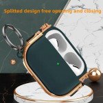 Wholesale Fashion Design Electroplated Full Body Hybrid Locking Lids Airpod Case Cover With Holder Clip for Apple Airpod Pro 2 / 1 (Blue)
