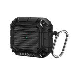Wholesale Shockproof Full Body Rugged Hard Shell Protective Airpod Case Cover with Keychain Holder for Apple Airpod Pro 2 / 1 (Black)