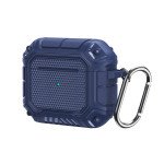 Wholesale Shockproof Full Body Rugged Hard Shell Protective Airpod Case Cover with Keychain Holder for Apple Airpod 3 (Gen 3 2021) (Navy Blue)