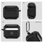 Wholesale Shockproof Full Body Rugged Hard Shell Protective Airpod Case Cover with Keychain Holder for Apple Airpod Pro 2 / 1 (Navy Blue)