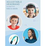 Wholesale Compact Hi-Fi Audio Bluetooth Wireless Extendable Headphone Headset with Built in Mic and FM Radio for Universal Cell Phone And Bluetooth Device AKZK25 (Green Blue)