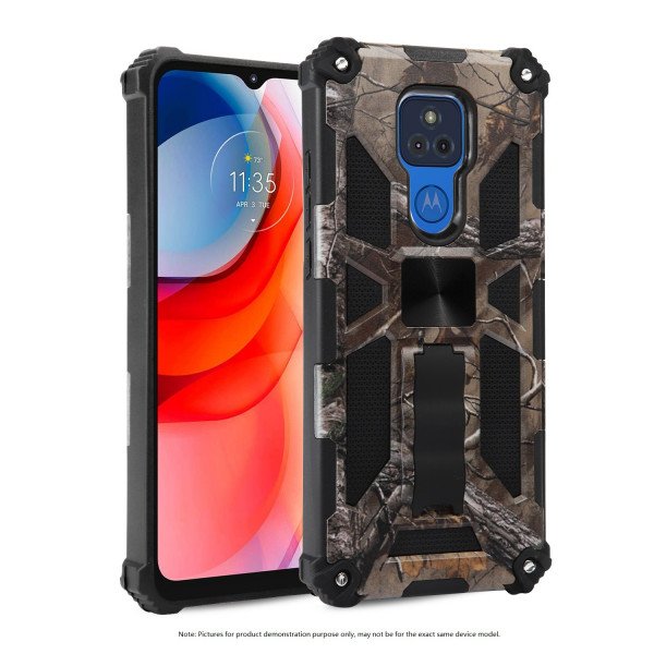 Wholesale Tuff Armor Hybrid Stand Case with Magnetic Plate for Samsung Galaxy A52 5G (Tree Brown)