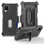 Wholesale Premium Armor Heavy Duty Kickstand Card Slot Case with Clip for Samsung Galaxy A22 5G (Black)