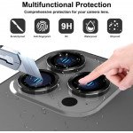 Wholesale Premium Guard Titanium Alloy HD Tempered Glass Camera Lens Protector for iPhone 14, iPhone 14 Plus (Purple)