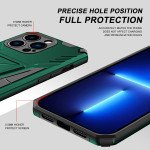 Wholesale Military Grade Armor Protection Shockproof Hard Kickstand Case for Apple iPhone 13 Pro Max (Silver)