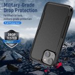 Wholesale Heavy Duty Strong Armor Hybrid Trailblazer Case Cover for iPhone 14 [6.1] (Black)