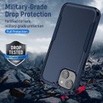 Wholesale Heavy Duty Strong Armor Hybrid Trailblazer Case Cover for iPhone 14 Plus [6.7] (Navy Blue)