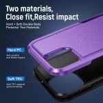 Wholesale Heavy Duty Strong Armor Hybrid Trailblazer Case Cover for iPhone 14 Plus [6.7] (Purple)