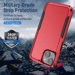 Wholesale Heavy Duty Strong Armor Hybrid Trailblazer Case Cover for iPhone 14 [6.1] (Red)