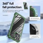 Wholesale Strong Clear Armor Plate Slim Edge Bumper Protective Case for iPhone 14 Pro Max [6.7] (Green)