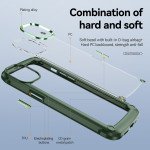 Wholesale Strong Clear Armor Plate Slim Edge Bumper Protective Case for iPhone 14 Pro Max [6.7] (Green)