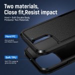 Wholesale Heavy Duty Strong Armor Hybrid Trailblazer Case Cover for Apple iPhone 15 Pro (Navy Blue)