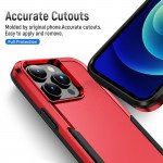Wholesale Heavy Duty Strong Armor Hybrid Trailblazer Case Cover for iPhone 14 Pro Max [6.7] (Red)