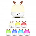 Wholesale Tiny Cute Reindeer LED Light Wireless Portable Bluetooth Speaker K8Plus for Universal Cell Phone And Bluetooth Device (White)