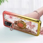Wholesale Liquid Star Dust Glitter Dual Color Hybrid Protective Armor Ring Case Cover for Samsung Galaxy A32 4G (Orange/Blue)