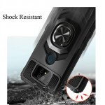 Wholesale Rotating Cube Ring Holder Kickstand Magnetic Car Mount Plate Armor Case for Cricket Ovation 2 / AT&T Maestro Max (Black)
