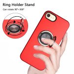 Wholesale Dual Layer Armor Hybrid Stand Ring Case for Apple iPhone 8 / 7 / SE (2020) (Red)
