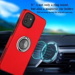 Wholesale Dual Layer Armor Hybrid Stand Ring Case for Samsung Galaxy A03 (Red)