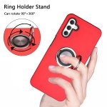 Wholesale Dual Layer Armor Hybrid Stand Ring Case for Samsung Galaxy S22 5G (Red)