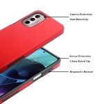 Wholesale Glossy Dual Layer Armor Defender Hybrid Protective Case Cover for Motorola Moto G Stylus 5G / 4G 2022 (Red)