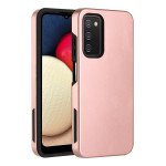 Wholesale Glossy Dual Layer Armor Defender Hybrid Protective Case Cover for Samsung Galaxy A03s (USA) (Rose Gold)