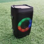 Wholesale Cube Drum Style RGB LED Ring Light Portable Wireless Bluetooth Speaker with Carrying Strap S18mini for Universal Cell Phone And Bluetooth Device (Red)