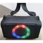 Wholesale Cube Drum Style RGB LED Ring Light Portable Wireless Bluetooth Speaker with Carrying Strap S18mini for Universal Cell Phone And Bluetooth Device (Blue)