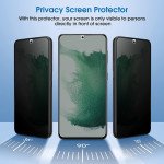 Wholesale Privacy Anti-Spy Full Cover Tempered Glass Screen Protector Fingerprint ID Compatible for Samsung Galaxy S24 5G (Black)
