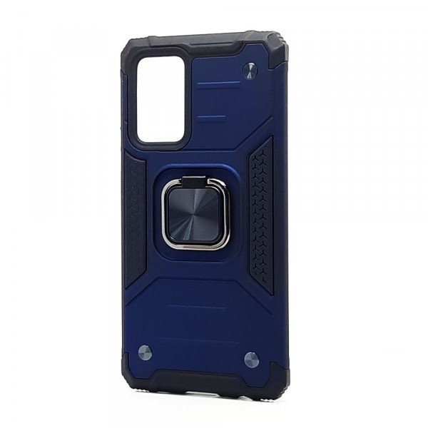 Wholesale Armor Hybrid Double Layer Rotating Square Ring Holder Kickstand Magnetic Car Mount Plate Armor Case for Samsung Galaxy A03s (USA) (Navy Blue)