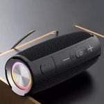 Wholesale Bold Sound Drum Style RGB LED Light Portable Wireless Bluetooth Speaker W2 for Universal Cell Phone And Bluetooth Device (Camo)