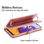 Wholesale Premium PU Leather Folio Wallet Front Cover Case with Card Holder Slots and Wrist Strap for Samsung Galaxy A22 4G (Black)