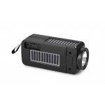 Wholesale Outdoor Strong Flashlight FM Radio Portable Bluetooth Speaker With Solar Panel Charge YG-A32 for Universal Cell Phone And Bluetooth Device (Black)