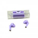 Wholesale Chic Tube Design Wireless TWS Earbuds Headset: Lipstick Shape, Fashion Colors with Charging Case BW07 for Universal Cell Phone And Bluetooth Device (Purple)
