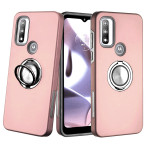 Wholesale Dual Layer Armor Hybrid Stand Ring Case for Motorola Moto G Play 2023 / Moto G Power 2022 / Moto G Pure (Rose Gold)